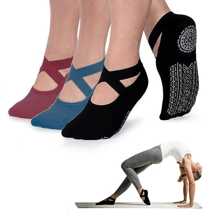 Non-Slip Grip Socks for Women - Perfect for Pilates, Barre, Ballet, and Barefoot Workouts. - luvinly