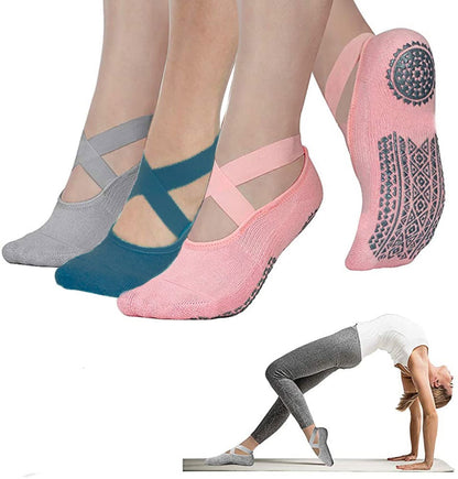 Non-Slip Grip Socks for Women - Perfect for Pilates, Barre, Ballet, and Barefoot Workouts. - luvinly