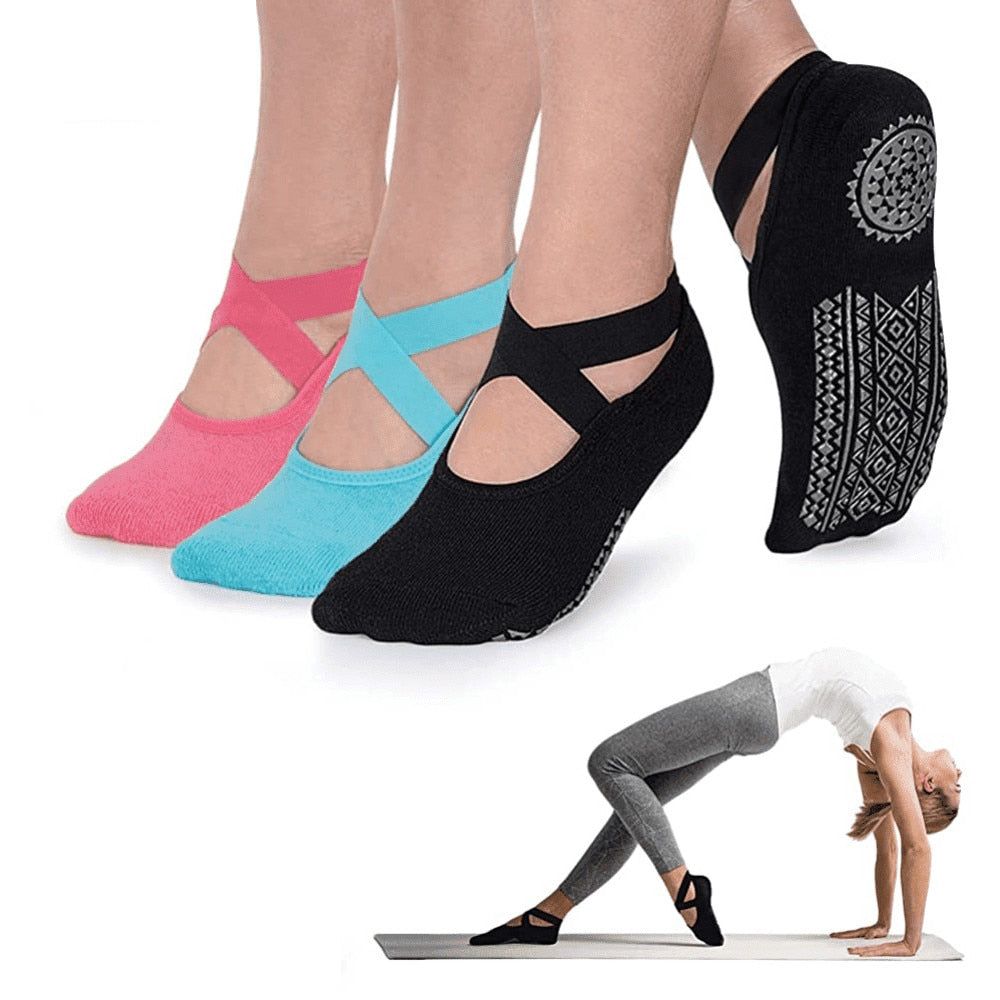 Non-Slip Grip Socks for Women - Perfect for Pilates, Barre, Ballet, and Barefoot Workouts. - luvinly