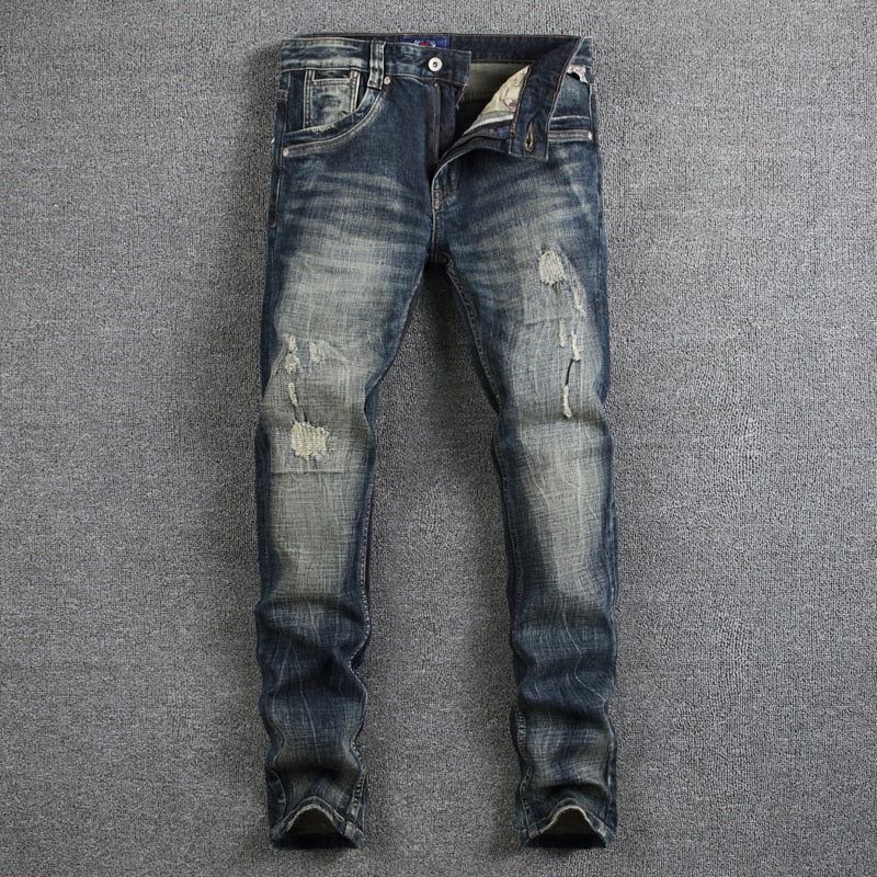 Nostalgia Wash Slim Fit Mens Jeans - luvinly