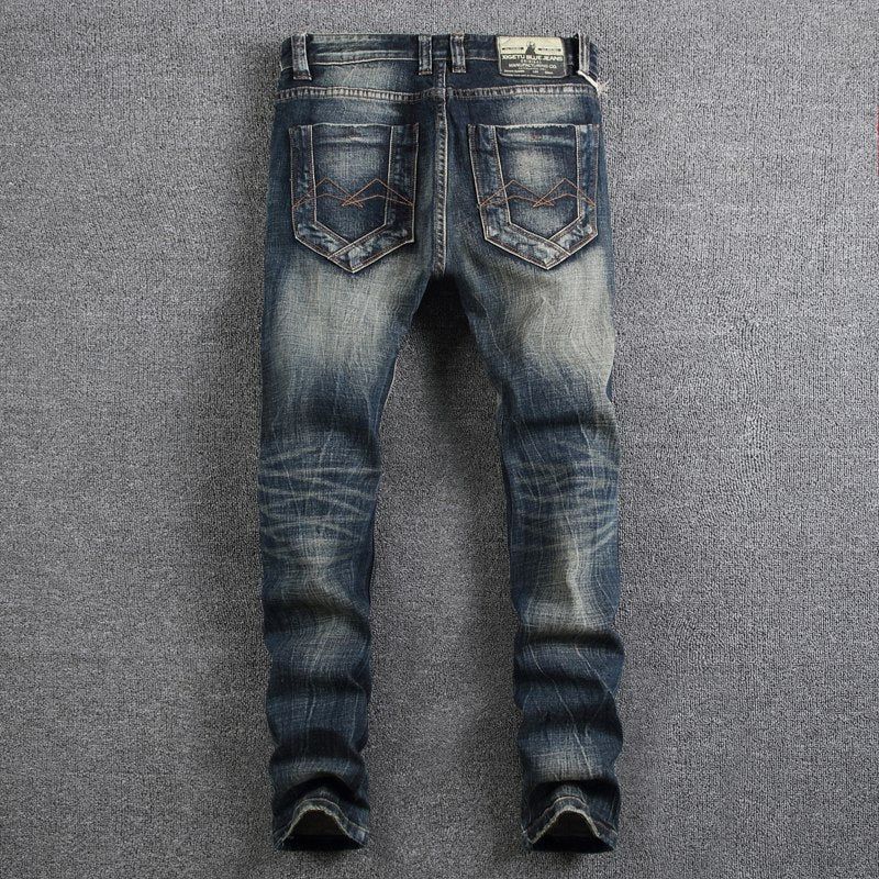 Nostalgia Wash Slim Fit Mens Jeans - luvinly