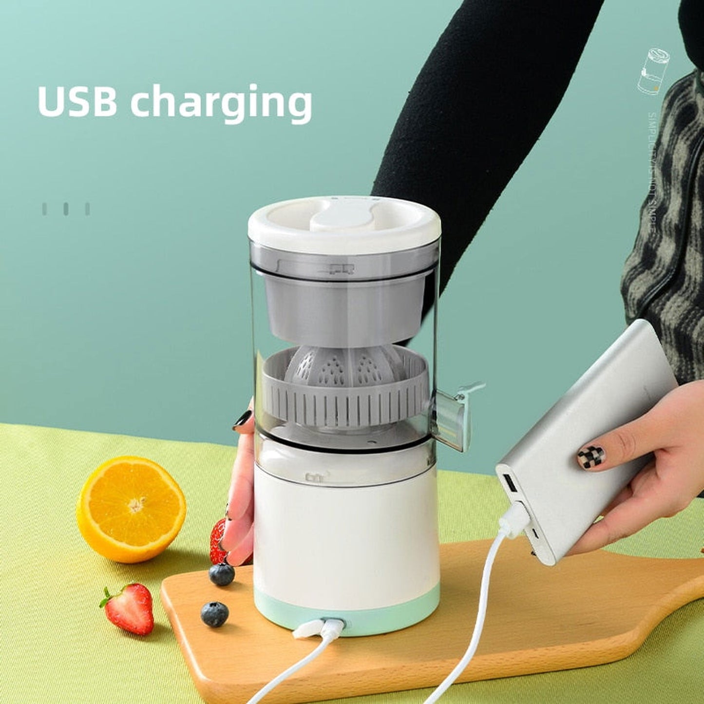 NutriQuench - Portable USB Cordless Fruit Juicer - luvinly