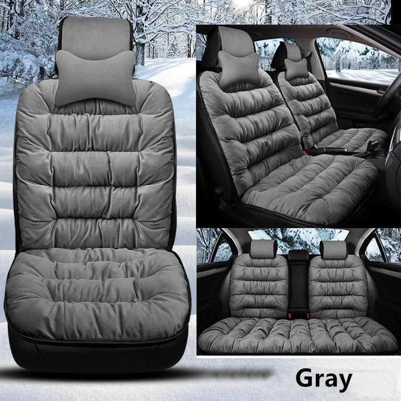 PLUSH SEAT - FUZZY CAR SEAT COVERS PROTECTION PAD - luvinly