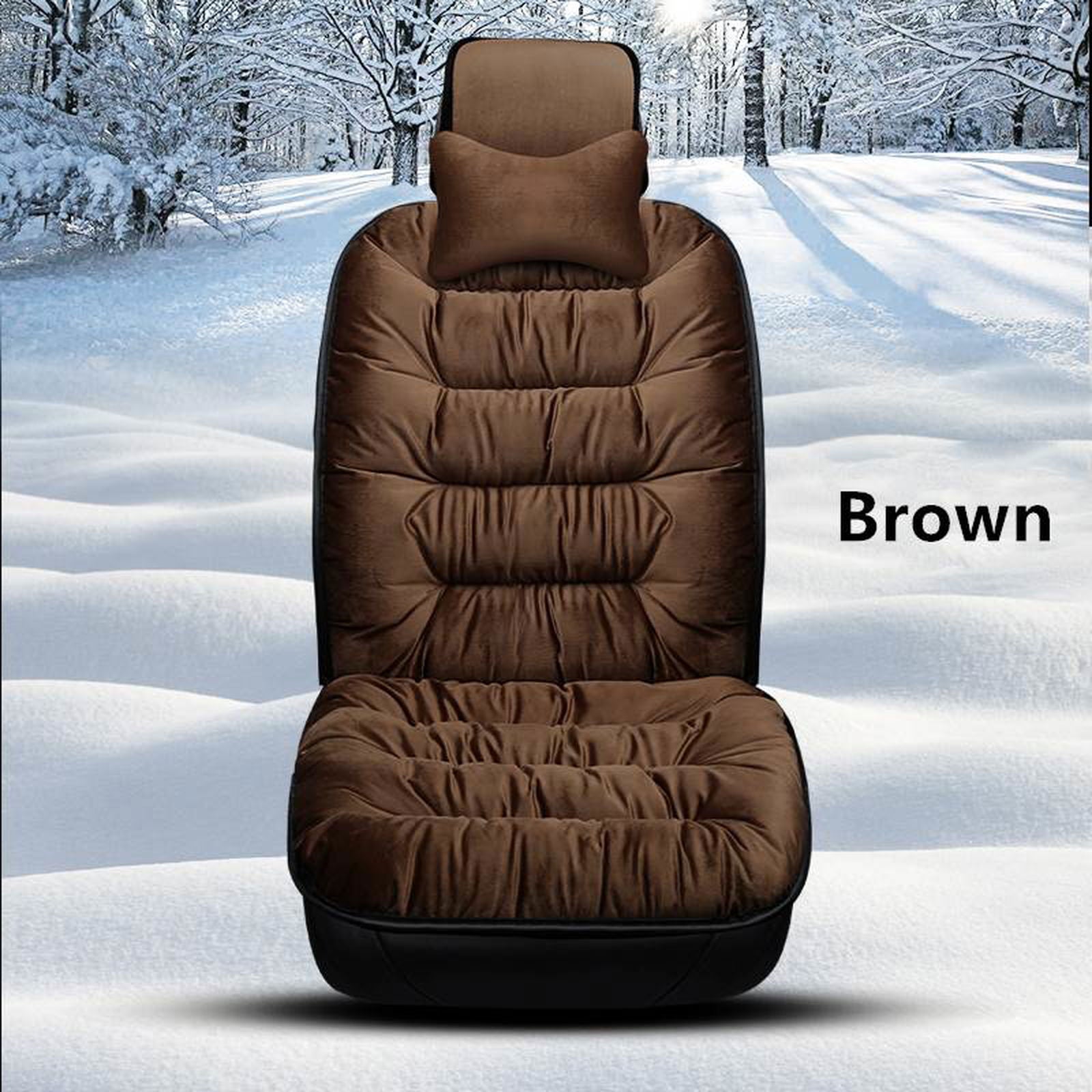PLUSH SEAT - FUZZY CAR SEAT COVERS PROTECTION PAD - luvinly