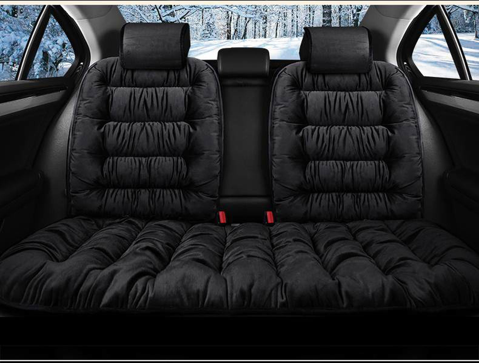 PLUSH SEAT - FUZZY CAR SEAT COVERS PROTECTION PAD - luvinly