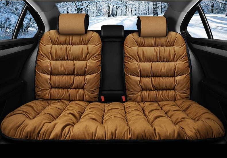 PLUSH SEAT - FUZZY CAR SEAT COVERS PROTECTION PAD - luvinly