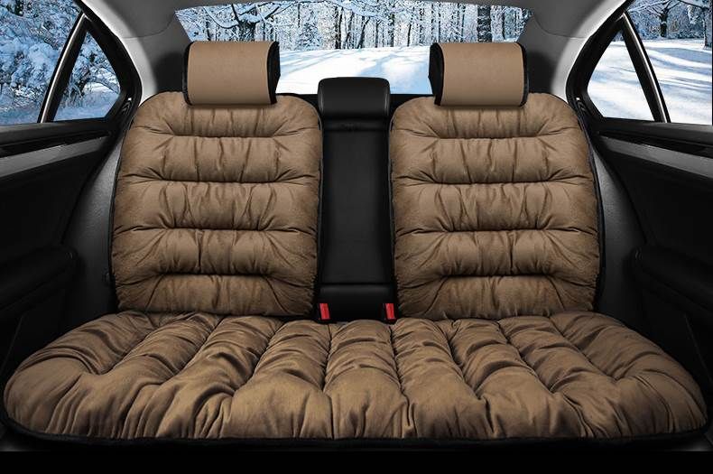 PLUSH SEAT - FUZZY CAR SEAT COVERS PROTECTION PAD - luvinly
