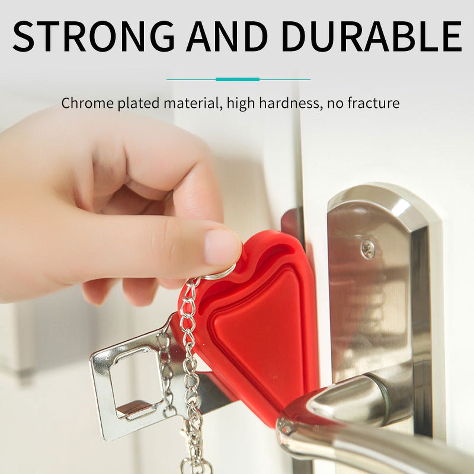 PORTABLE DOOR LOCK - ADDS AN EXTRA LAYER OF PROTECTION! - luvinly