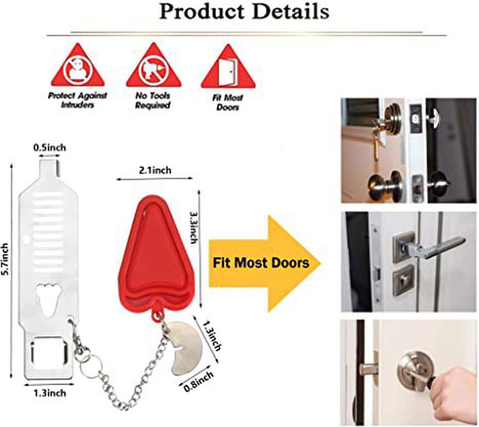 PORTABLE DOOR LOCK - ADDS AN EXTRA LAYER OF PROTECTION! - luvinly