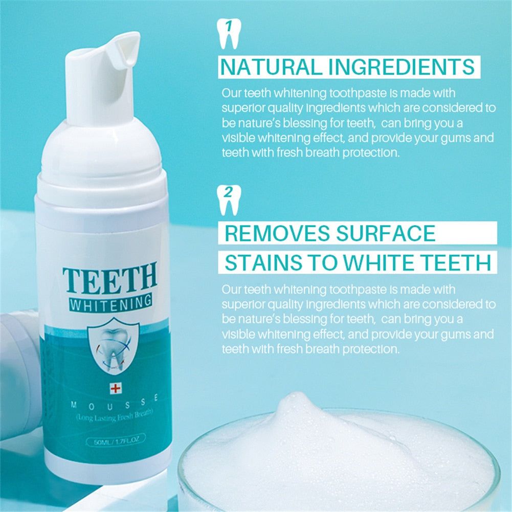PearlGlow™ Teeth Cleansing and Whitening Foam - luvinly