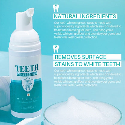 PearlGlow™ Teeth Cleansing and Whitening Foam - luvinly