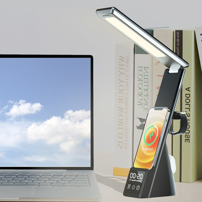 PowerGlow™ Multi-FuncTable Lamp Clock & Charger - luvinly