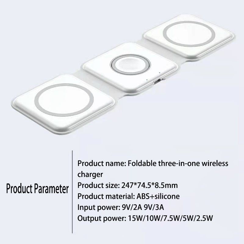 PowerLink - Foldable 3-in-1 Wireless Charger - luvinly