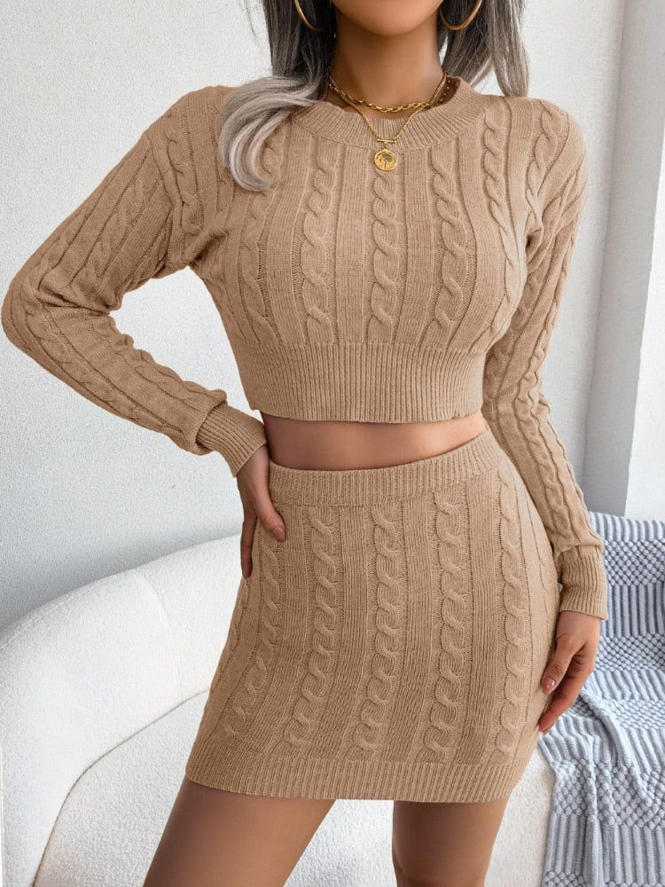 PrimaTwist™️-2 Piece Skirt Set - luvinly