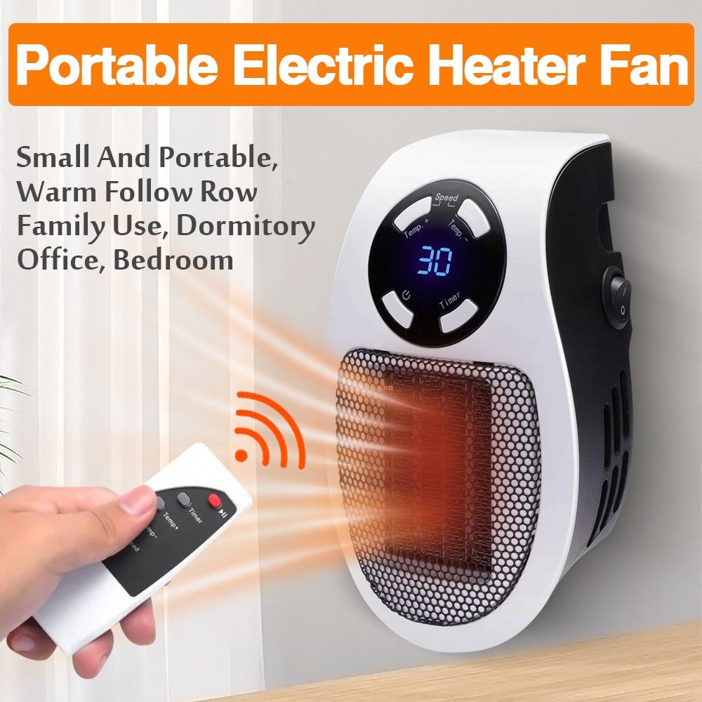 The HandyHeater- Mini Electric Heater w/ Remote - luvinly
