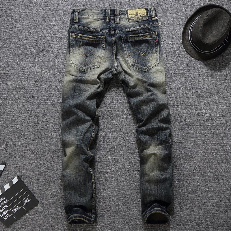 RetroRide Slim Fit Ripped Jeans - luvinly