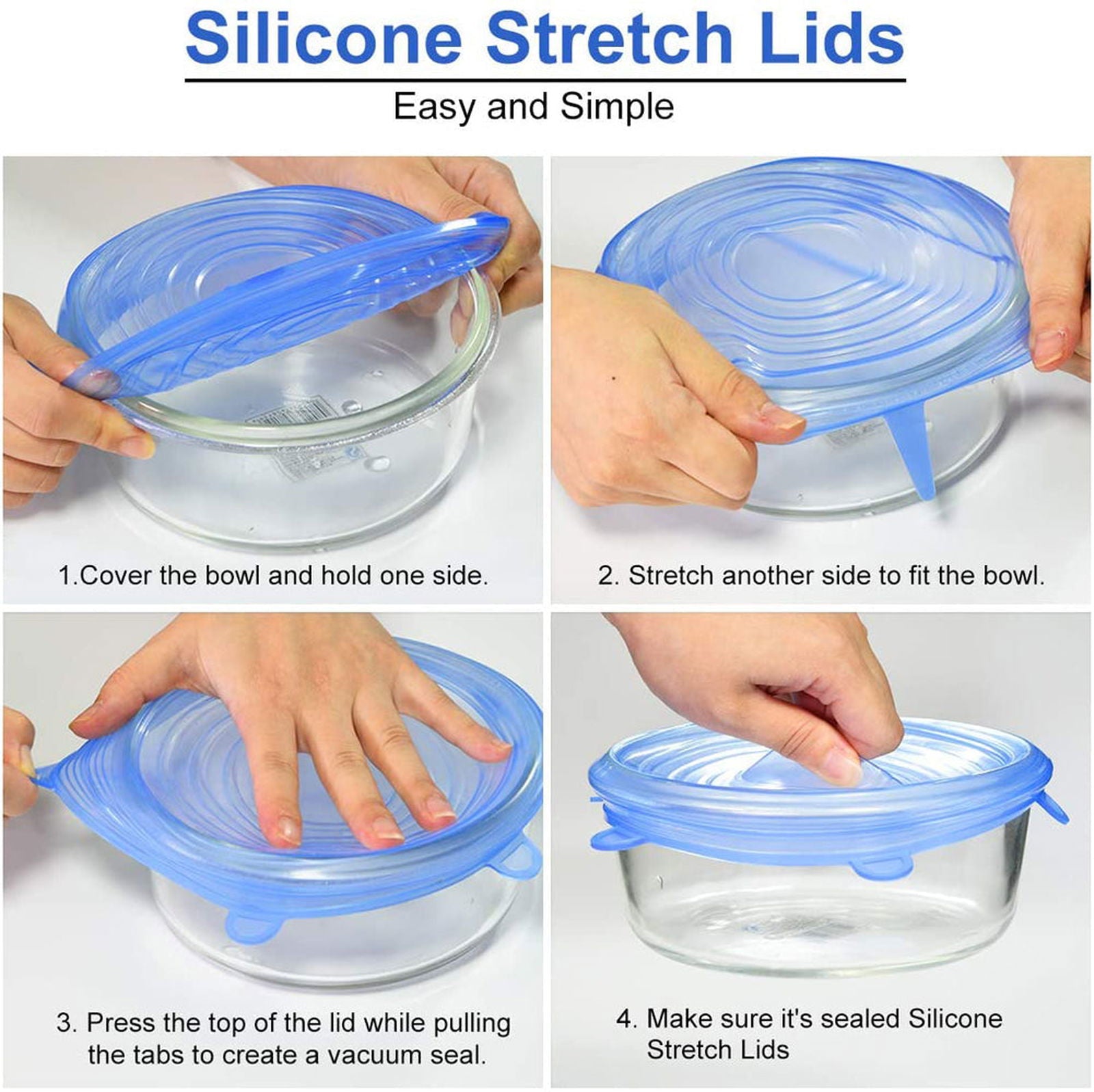 SILICONE FOOD COVERS SET - luvinly