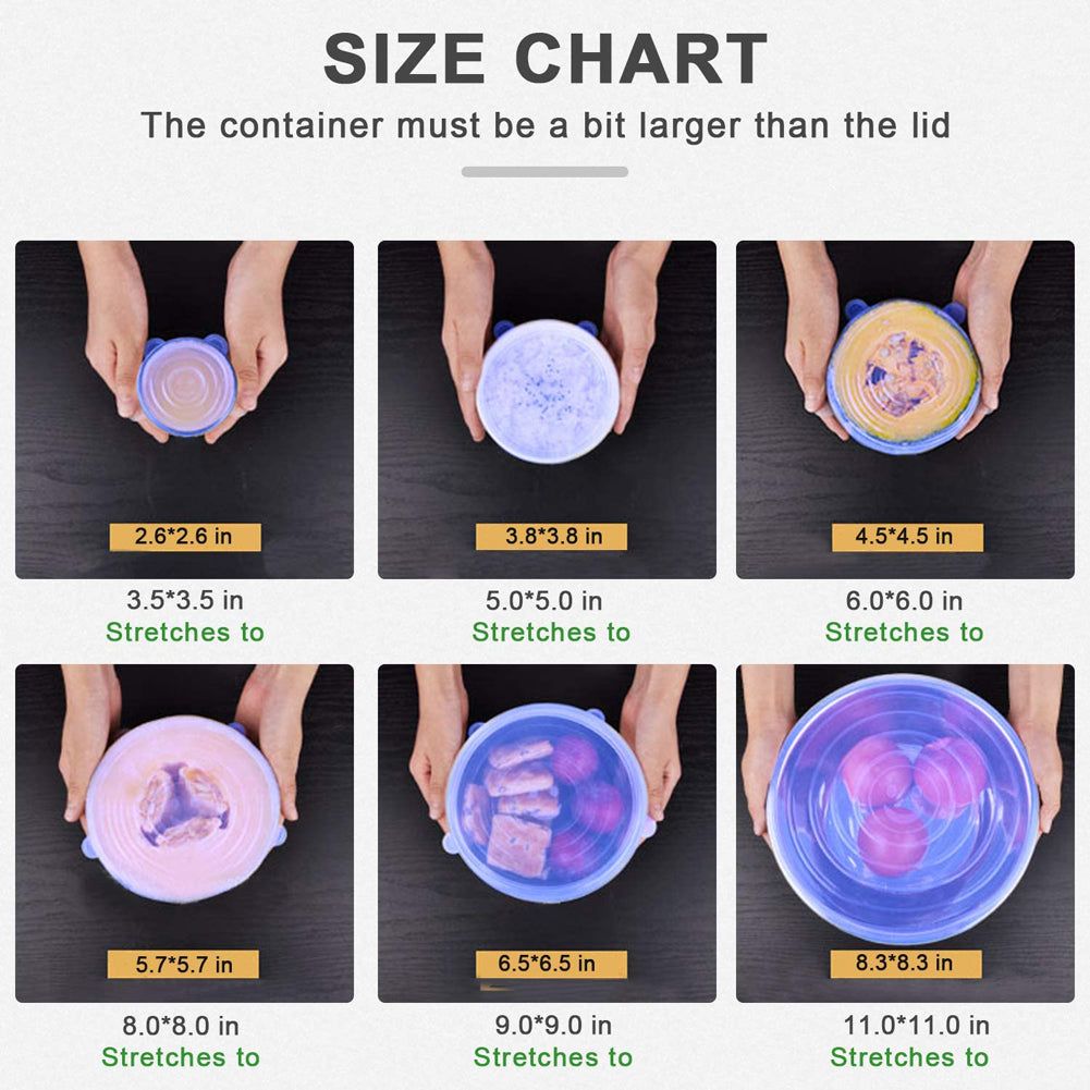 SILICONE FOOD COVERS SET - luvinly