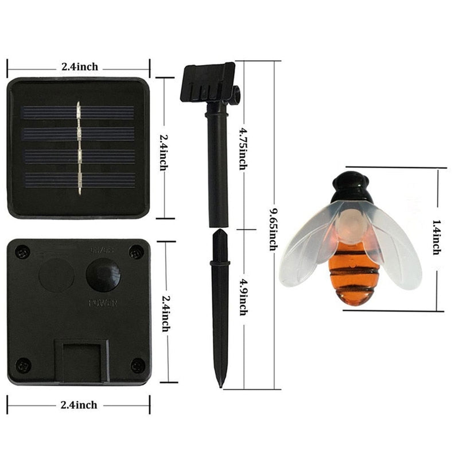 SOLAR POWERED HONEYBEE DESIGN LED FAIRY LIGHTS (50PCS) - luvinly