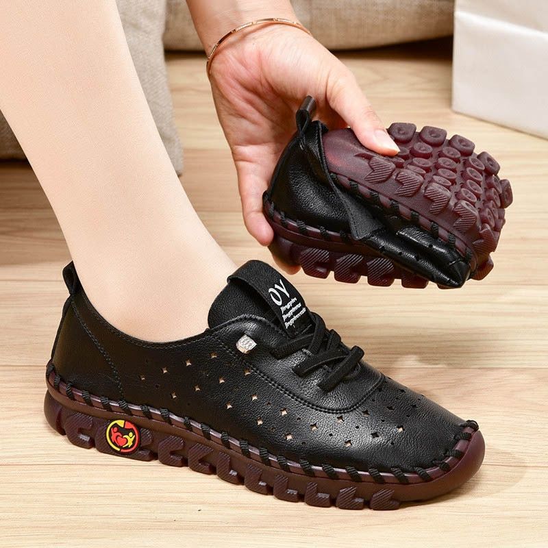 Sadies - Breathable Women's Leather Non-Slip Loafers - luvinly