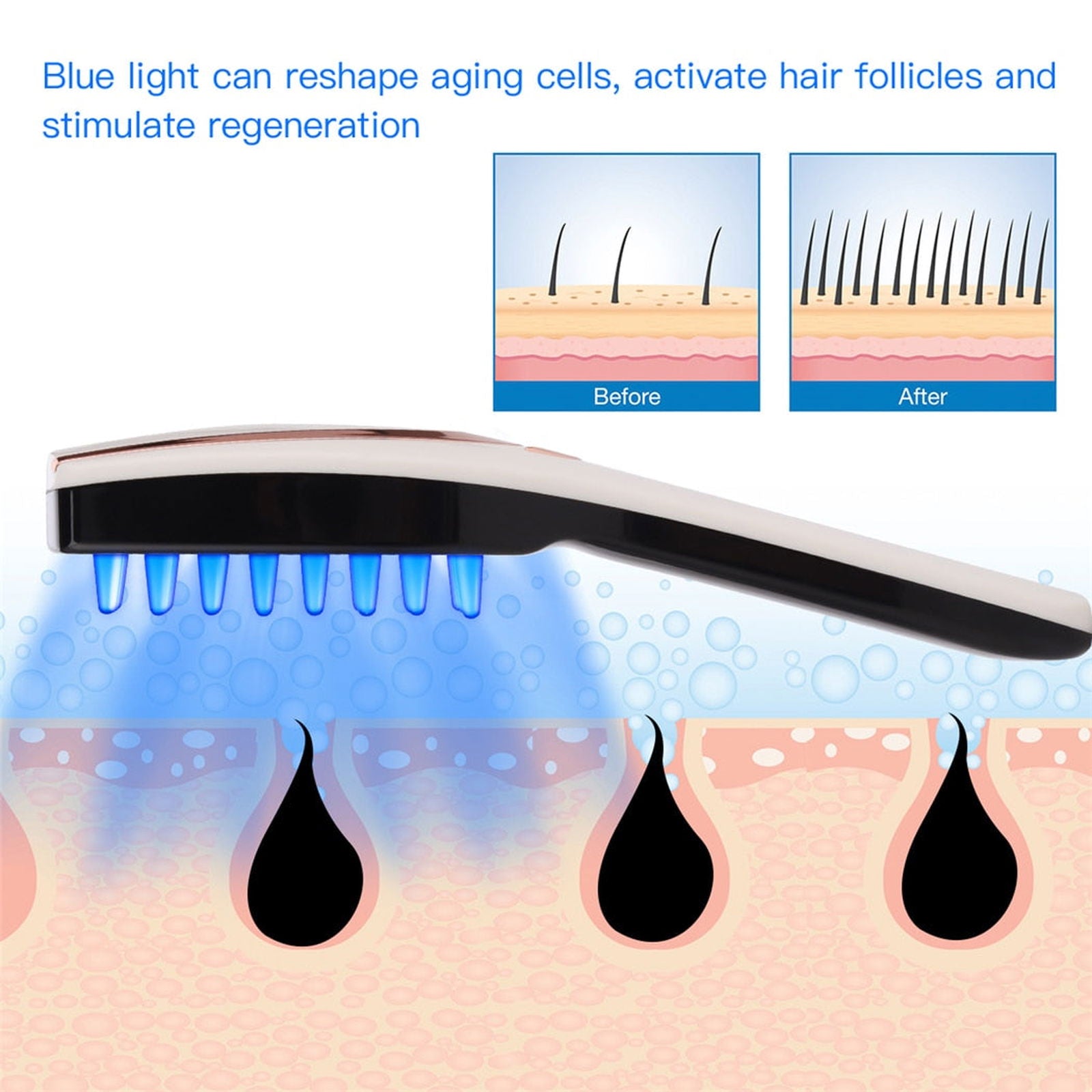 ScalpSpa - 3 In 1 Electric Wireless Infrared Ray Massage Comb - luvinly