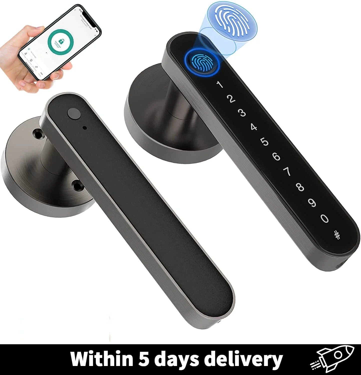 SecureTouch™ Smart Fingerprint Door Lock - luvinly