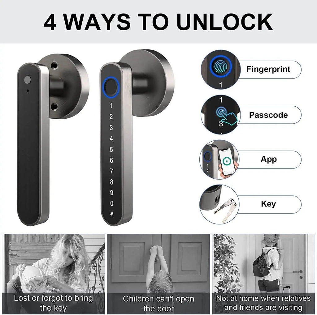 SecureTouch™ Smart Fingerprint Door Lock - luvinly