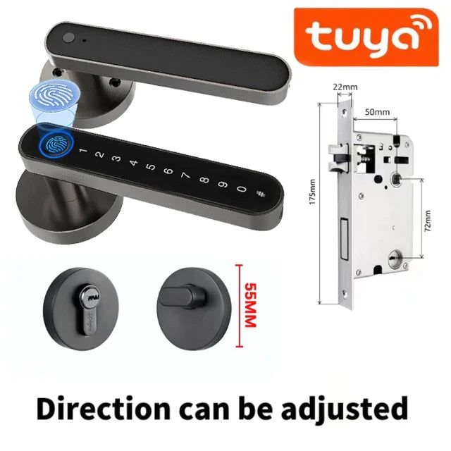 SecureTouch™ Smart Fingerprint Door Lock - luvinly