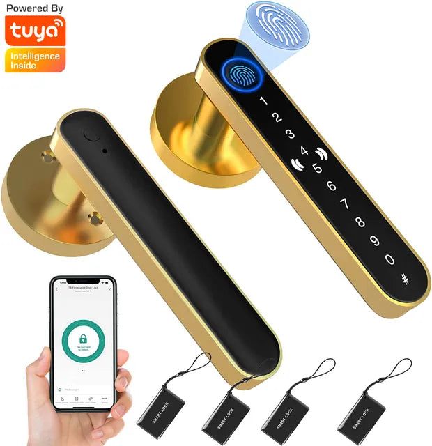 SecureTouch™ Smart Fingerprint Door Lock - luvinly