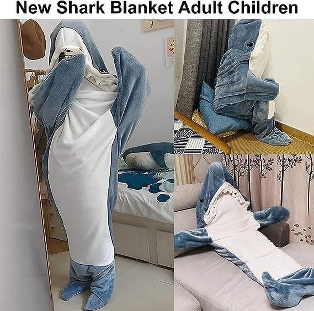 SharkieWrap - Wearable Shark Blanket Hoodie - luvinly