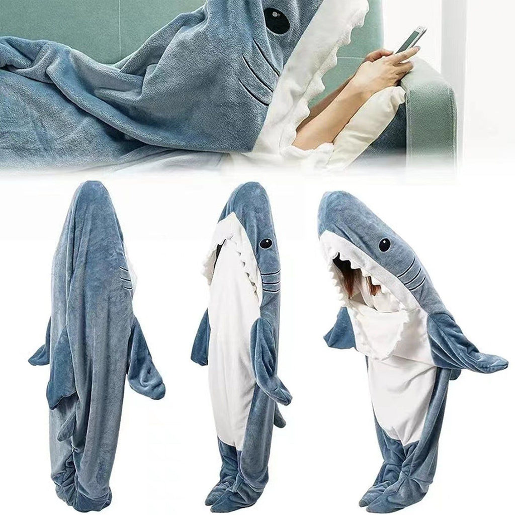 SharkieWrap - Wearable Shark Blanket Hoodie - luvinly