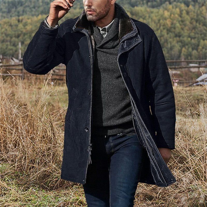 Sheepskin Casual Woolen Coat - luvinly