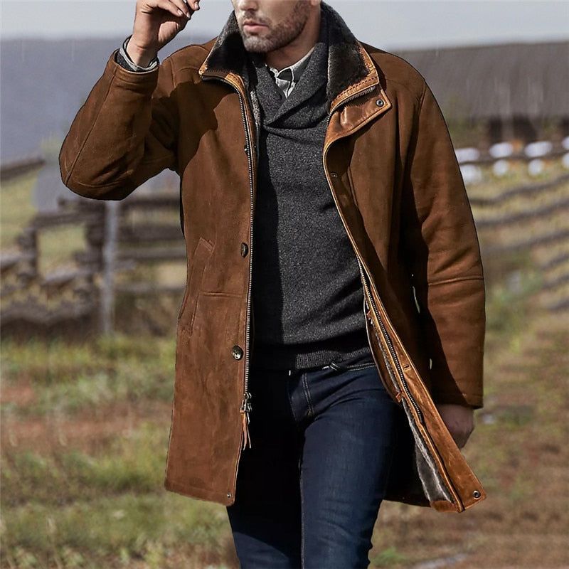 Sheepskin Casual Woolen Coat - luvinly