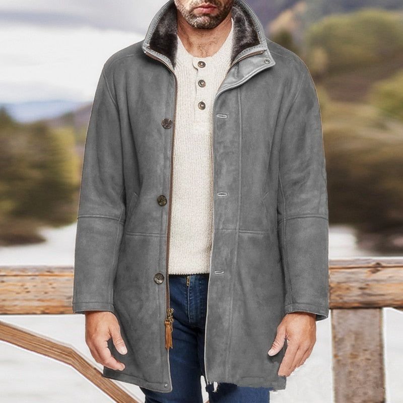 Sheepskin Casual Woolen Coat - luvinly