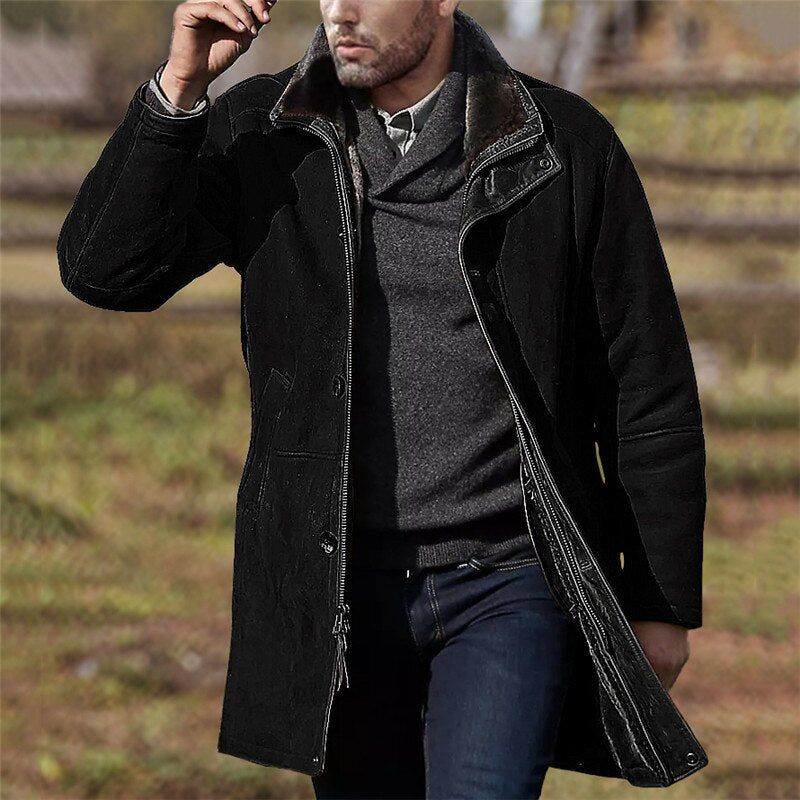 Sheepskin Casual Woolen Coat - luvinly