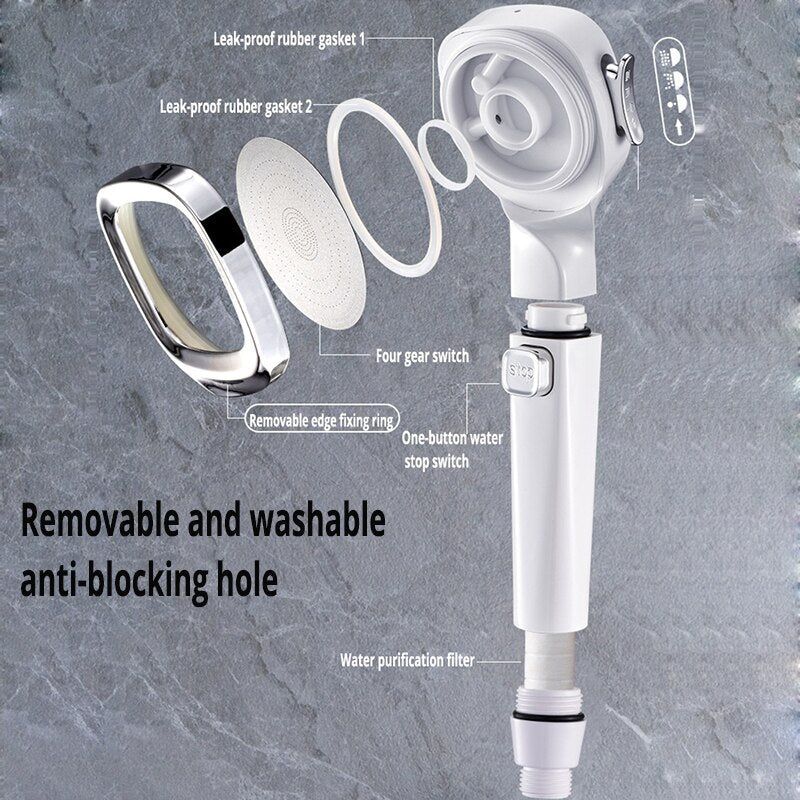 ShowerBoost - 4 Modes High Pressure Shower Head - luvinly