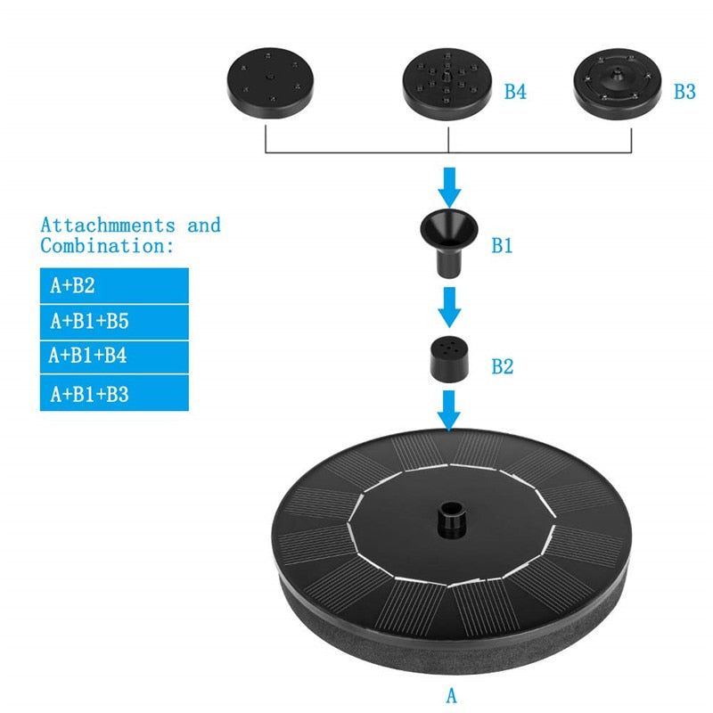 Solar Powered Fountain Pump - luvinly