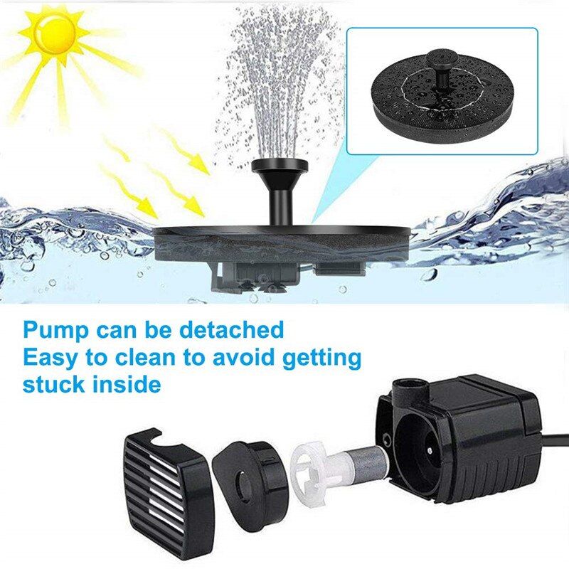 Solar Powered Fountain Pump - luvinly