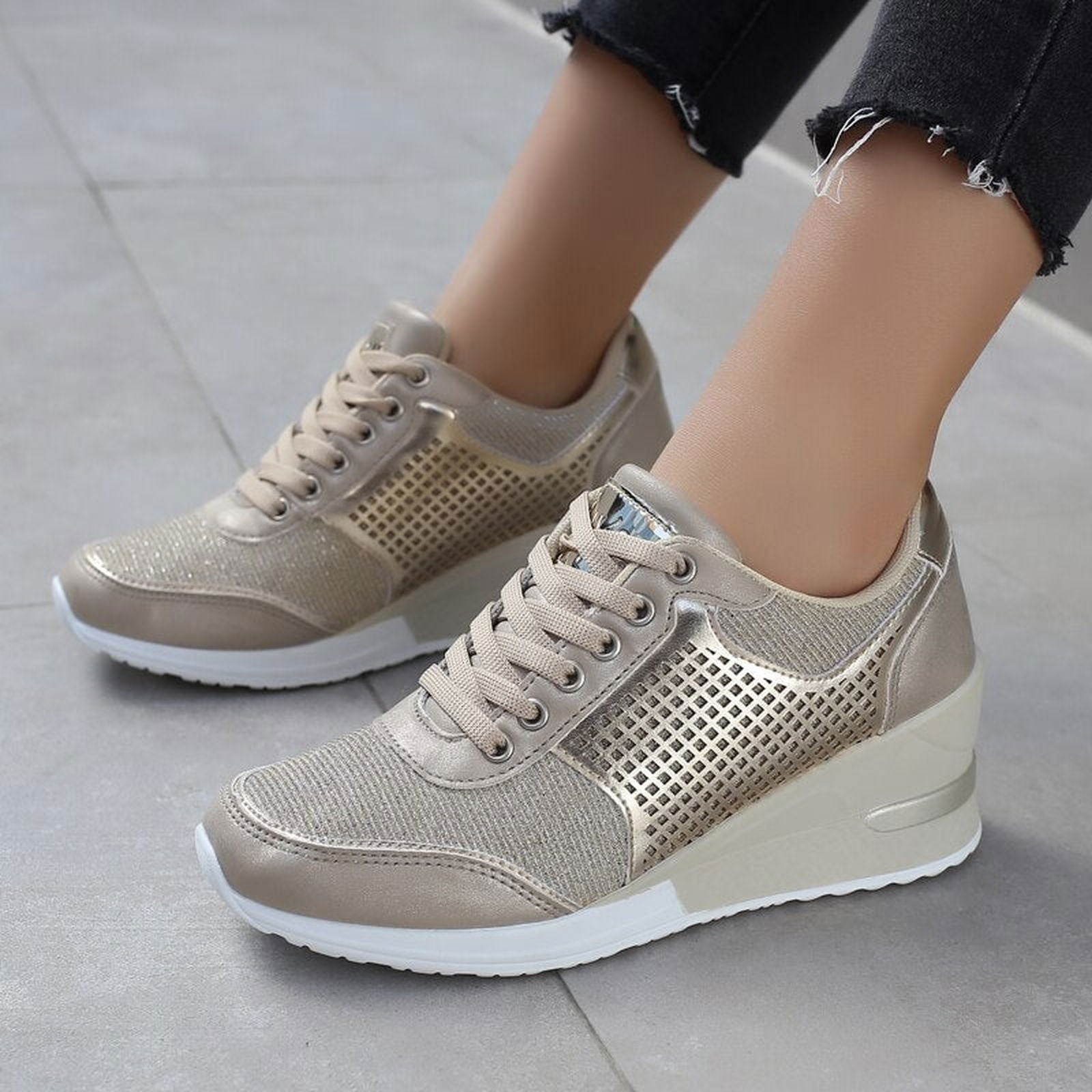 SoleBoost - Between My Fantasies Comfortable Platform Sneakers - luvinly