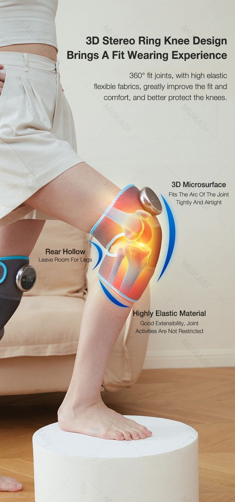 SootheBrace - 3-In-1 Cordless Massager Brace - luvinly