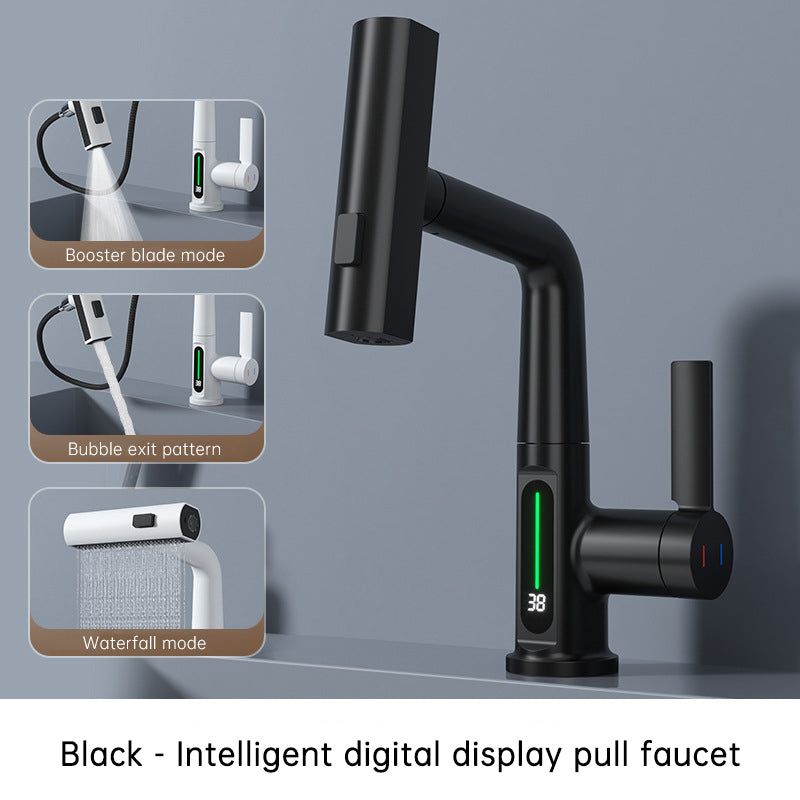SplashGlow - Multifunctional Bathroom Faucet With LED Temperature Display - luvinly