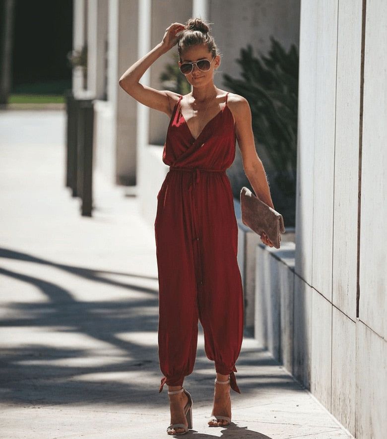 Spring V-Neck Body Suit - luvinly