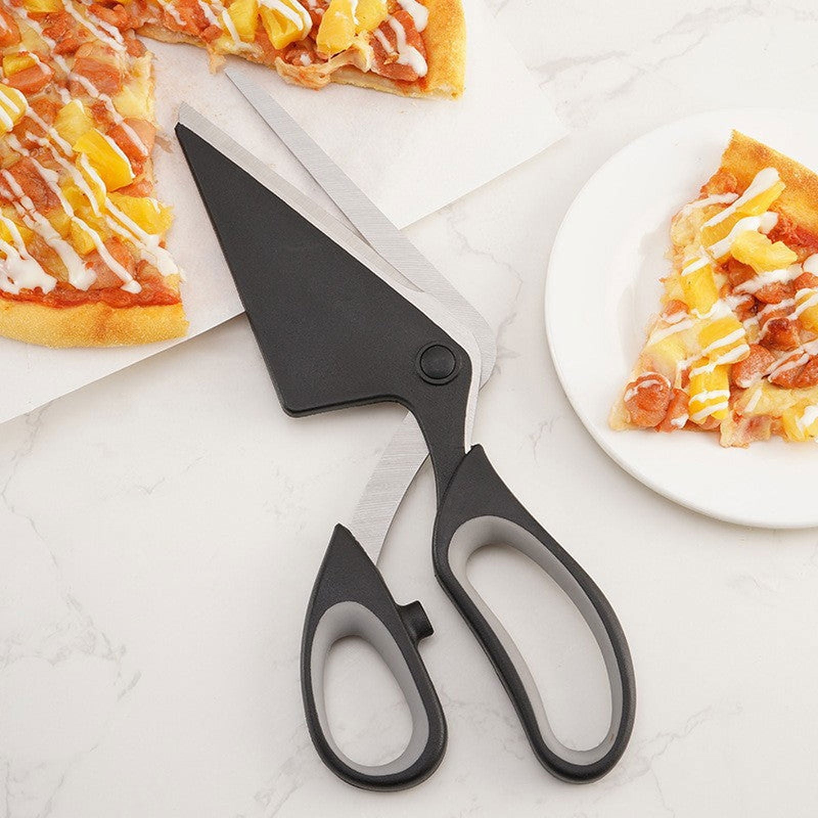 Stainless Steel Pizza Scissors Baking Tool Removable PIZZA Scissors Pizza Cutter - luvinly
