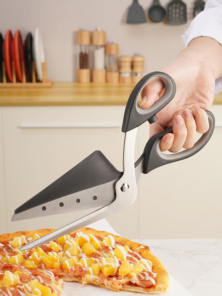 Stainless Steel Pizza Scissors Baking Tool Removable PIZZA Scissors Pizza Cutter - luvinly
