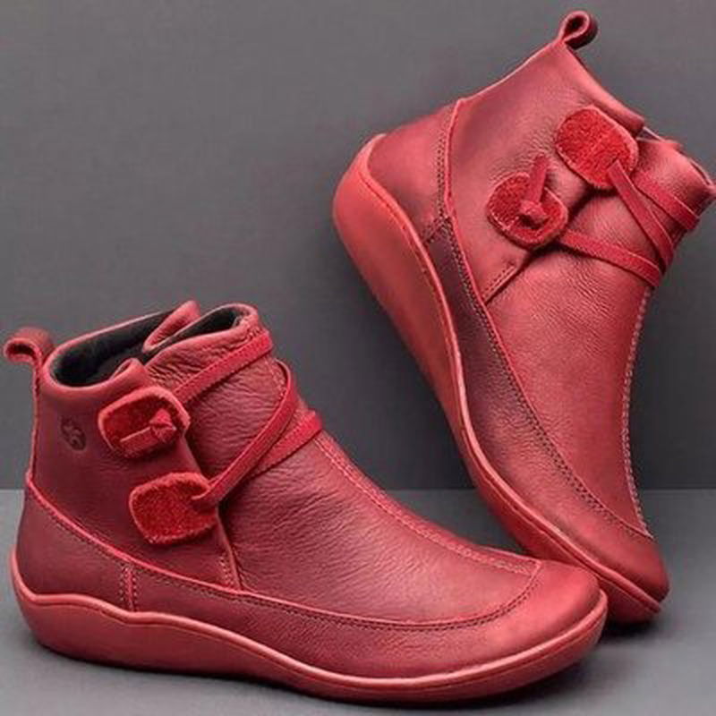 Vintage casual short ankle boots - luvinly