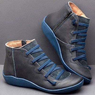 Vintage casual short ankle boots - luvinly