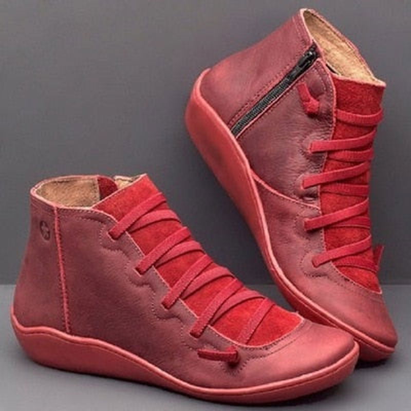 Vintage casual short ankle boots - luvinly