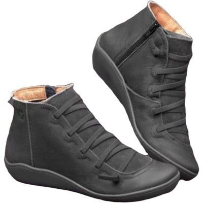 Vintage casual short ankle boots - luvinly