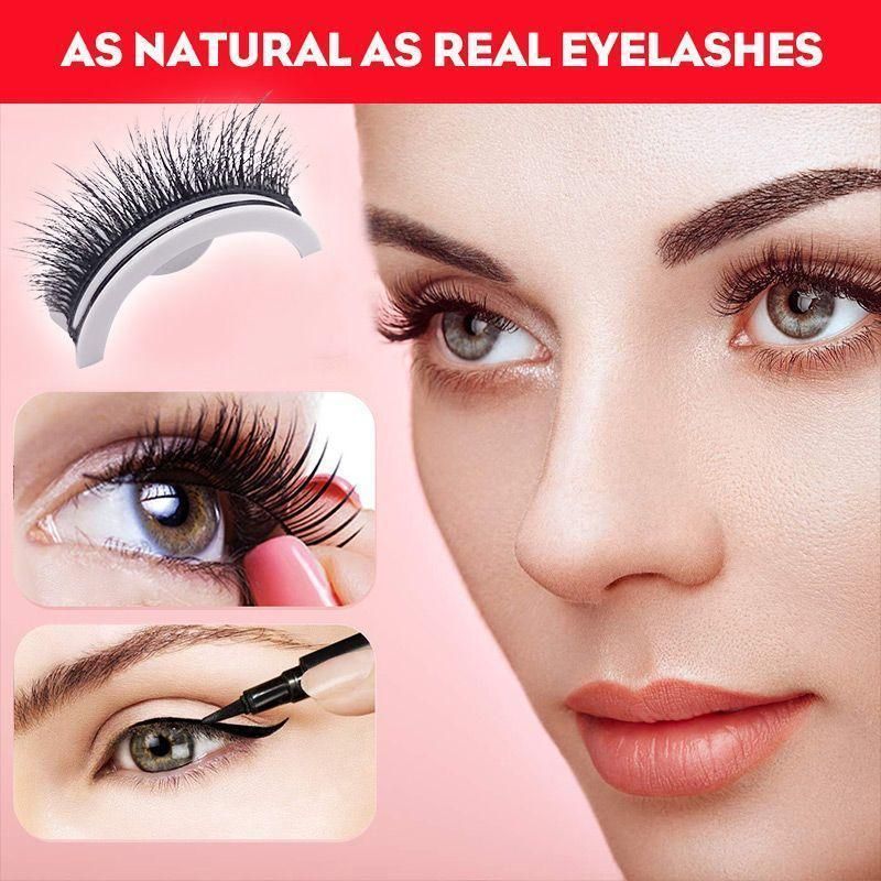 Waterproof – Reusable Self-Adhesive Eyelashes - luvinly