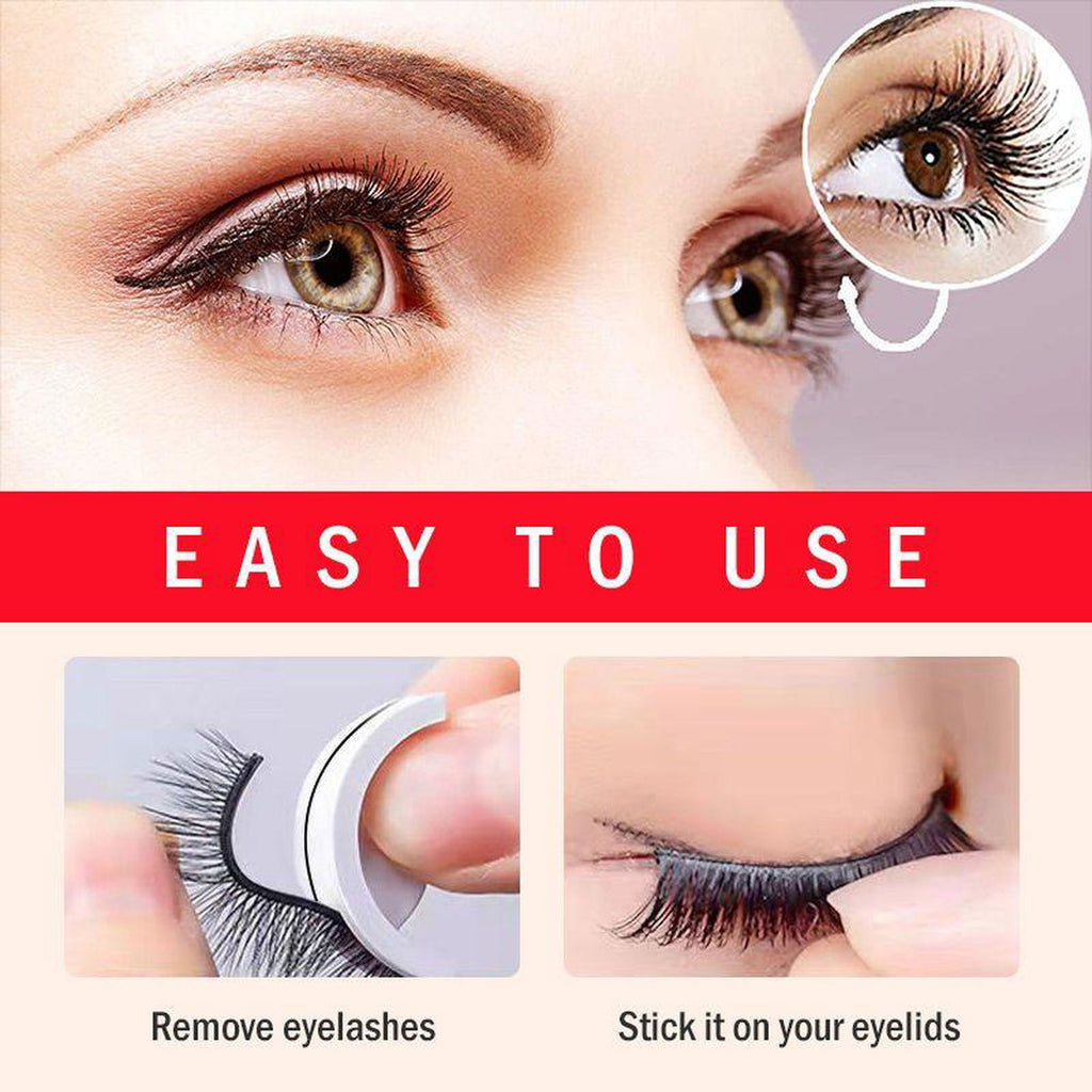 Waterproof – Reusable Self-Adhesive Eyelashes - luvinly